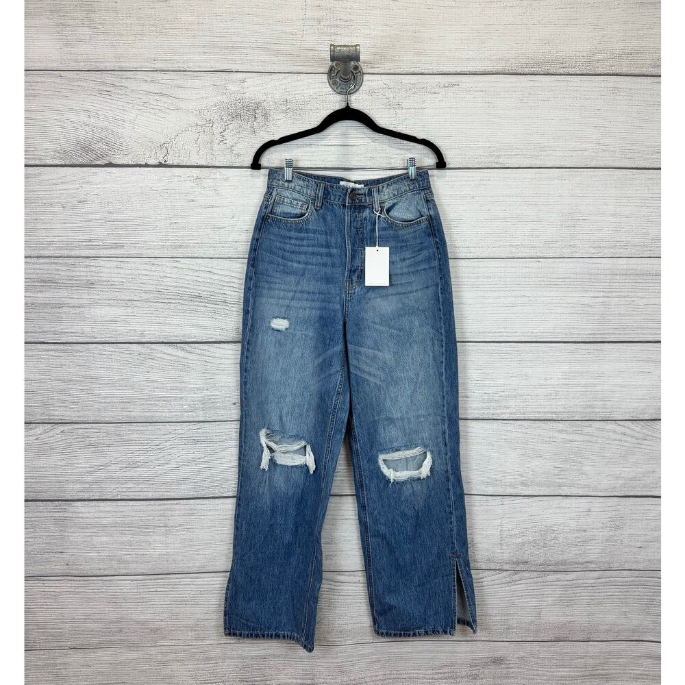 Cello Women's 90's Baggy Distressed Slit Ankle Jeans Size 7